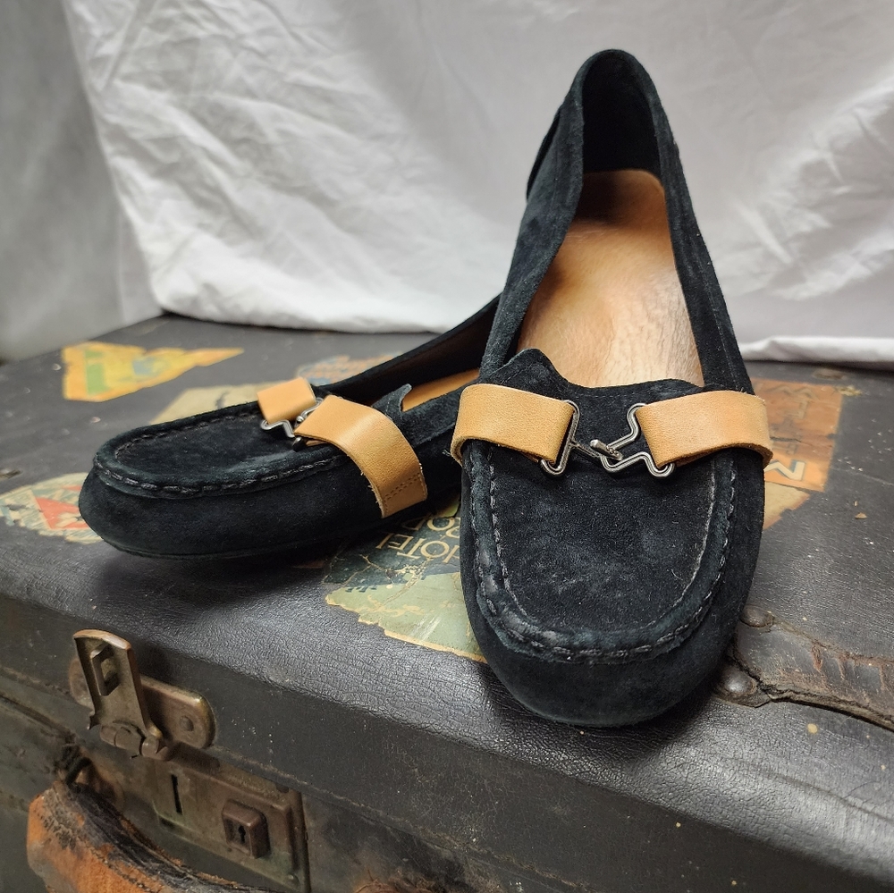 UGG Black Suede Driving Moccasin